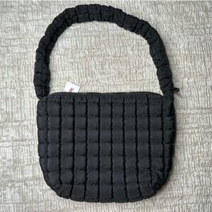 Madison West Black Quilted Puffer Bag